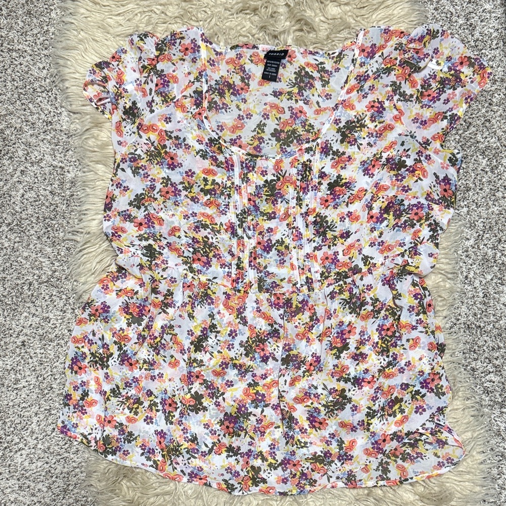 Torrid Multicolor Floral Blouse